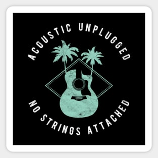 Acoustic Unplugged No Strings Attached Dark Theme Sticker